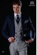 Bespoke blue morning suit with “Prince of Wales” trousers