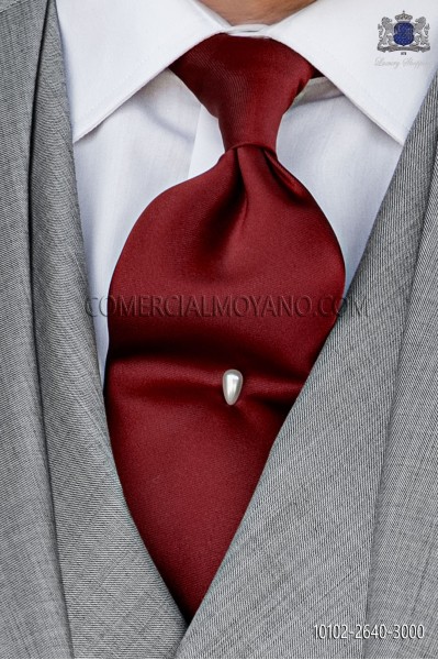 Granat Satin-Krawatte