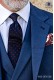 Navy blue tie with red polka dots designs