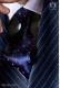 Navy blue tie with fuchsia polka dots designs