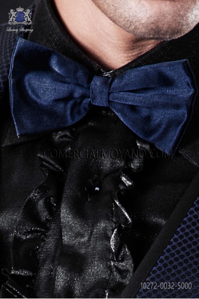 Satin blue Bow tie