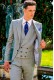 Costume de mariage “Prince of Wales” gris clair et bleu