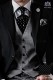 Prince of wales gray black groom waistcoat 5 buttons