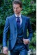 Italienisch blaue Anzug aus Fil-a-Fil Wollmischung