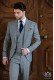 Schottenmuster grau/blau Hochzeitsanzug