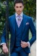 Bespoke royal blue mohair wool mix alpaca suit