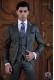 Italian bespoke grey pinstripe suit