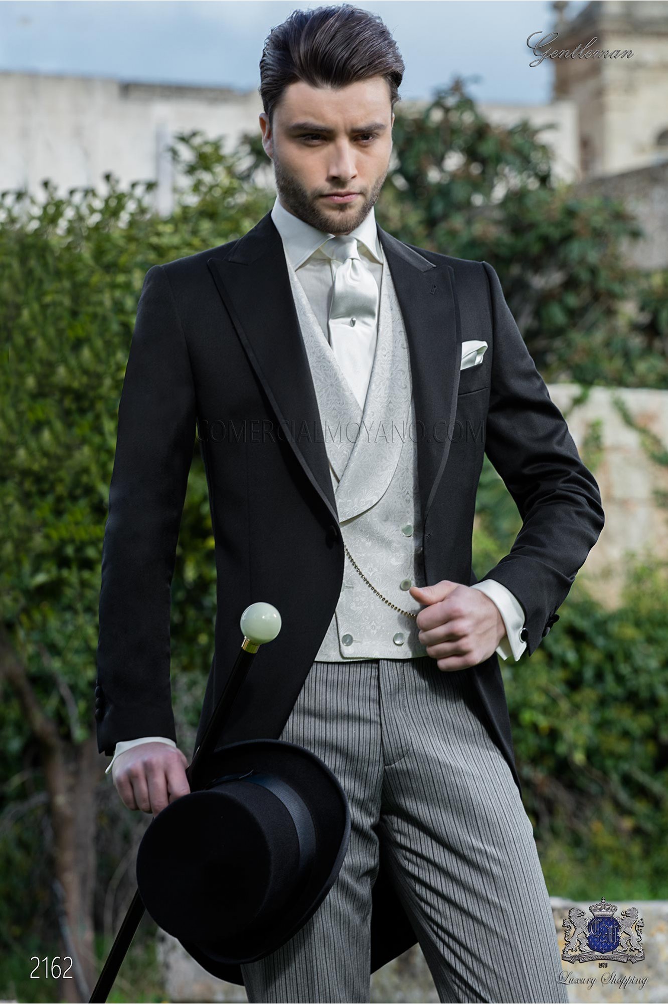 Chaqué negro pura lana con pantalón de etiqueta modelo: 2162 Mario Moyano colección Gentleman