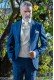 Italian bespoke electric blue wedding suit
