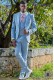 Italian bespoke light blue wedding suit