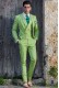 Anzug modernen italienischen Stil "Slim". Grün Gewebt 100% Baumwolle