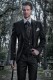 Italienische schwarze Mode Bräutigam Anzug. Reiner Wolle Stoffe.