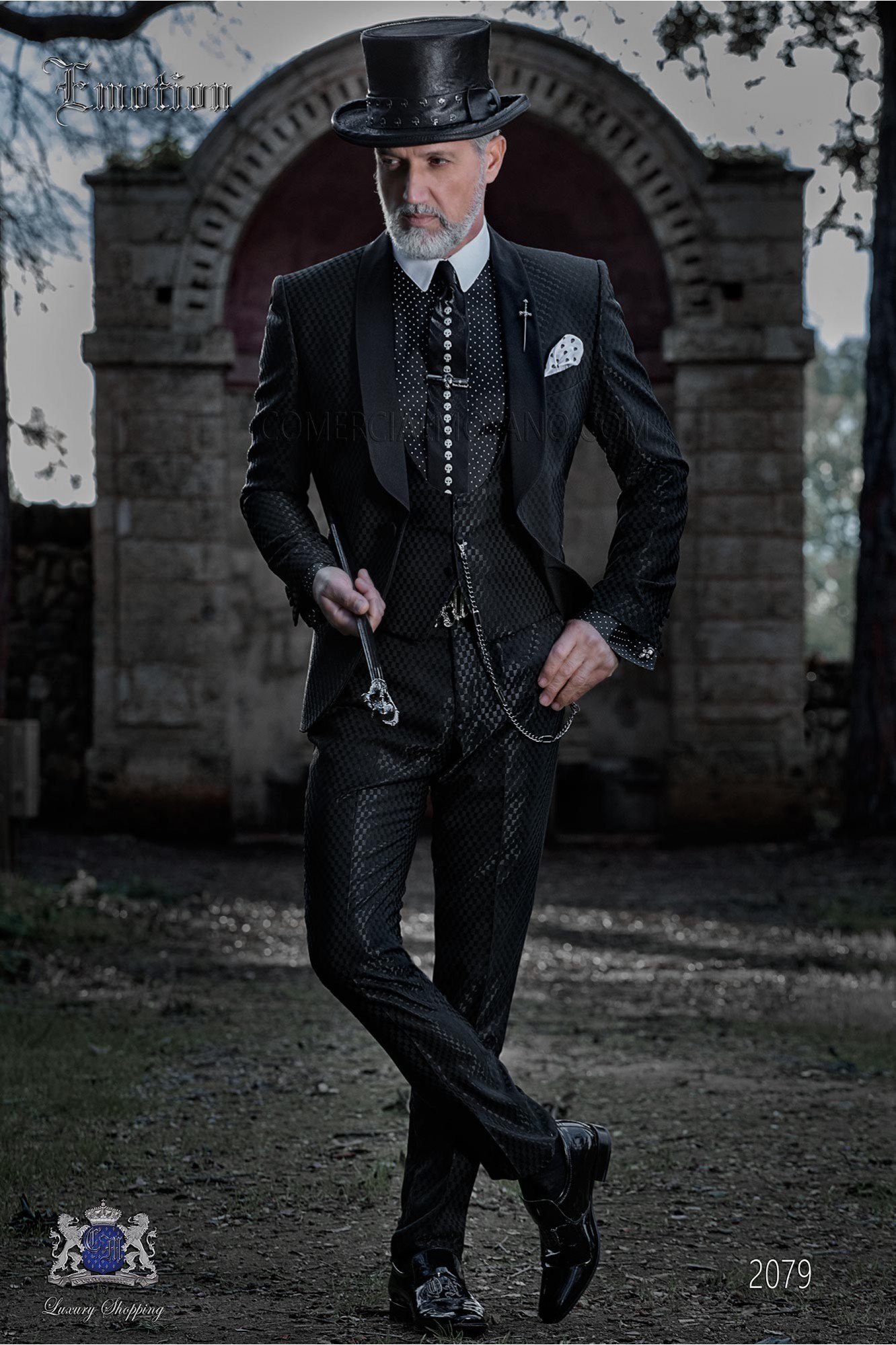 Fashion bespoke tuxedo black with shawl collar