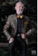 Bräutigam Anzug, Patchwork Sakko, gold, aus reiner Jacquard-Seide