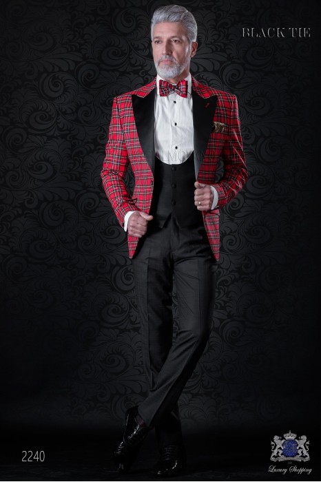 Italian tuxedo red tartan Royal Stewart 
