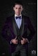 Italian velvet purple tuxedo with satin lapels. Fabric velvet 100% cotton.