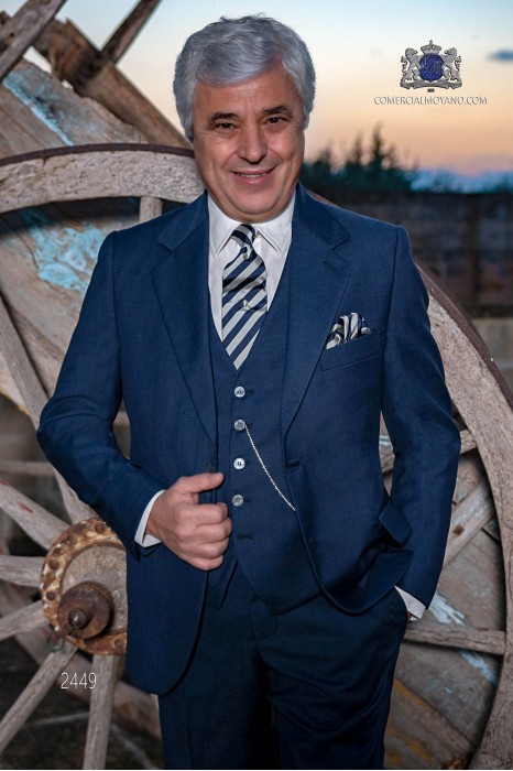 Italienisch marineblau Anzug 