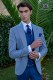 Blue houndstooth groom suit