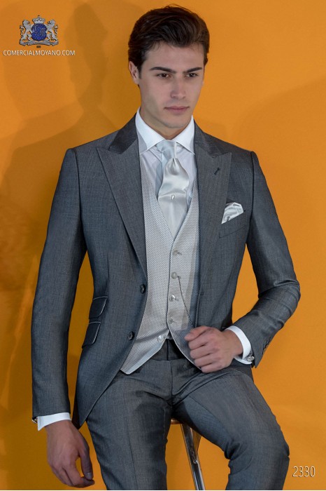 Bespoke grey suit mohair wool mix alpaca Mario Moreno Moyano