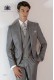 Italian bespoke light grey suit fil a fil wool mix