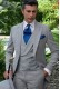 Bespoke Prince of Wales grey and blue morning suit 