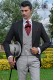 Italien Jaquette de laine noir avec un pantalon Prince de Galles