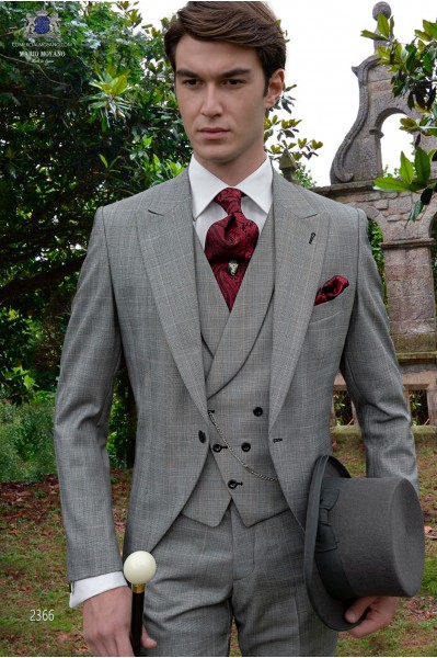 Bespoke Prince of Wales grey morning suit 
