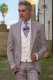 Italian short-tailed wedding suit Prince of Wales Burgundy