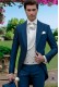 Italienisch royalblau Cut Bräutigam Anzug aus Wollmischung