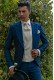 Costume de mariage italien bleu royal de laine de mélangée mohair alpaga