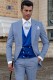 Royal blaue Hahnentrittmuster Cut Hochzeitsanzug