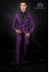 Costume croisé violet pour homme de mode