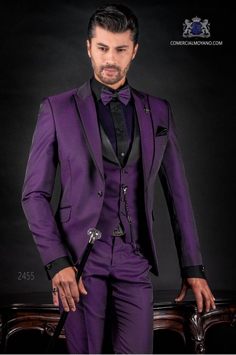 Costume italienne pour homme de mode violet