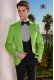 Italienisch Bräutigam Anzug grün aus Baumwolle Mikrodesign-Stoff