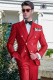 Italian bespoke red new performance double breasted suit