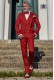  Costume italien de mariage rouge en pur coton.