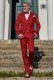 Italienische Hochzeitsanzug, rot, aus reiner Baumwolle.