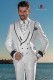 Italian bespoke white suit with black satin lapels