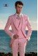 Chaqué - Levita de novio rosa en tejido de lino