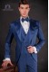 Royal blaue Hochzeitsanzug Mikrodesign-Stoff