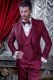 Bespoke special jacquard burgundy suit