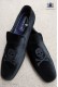 Black velvet fabric shoe