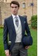 Costume de marriage bleu avec “Prince of Wales” pantalons
