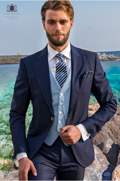 Royal blue men wedding suit slimfit 2701 Mario Moyano