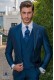 Bespoke royal blue men wedding suit italian slim fit
