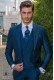 Bespoke royal blue men wedding suit italian slim fit