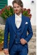 Royal Blauer Prinz von Wales-Karo maßgeschneiderter italienischer Hochzeit Cut