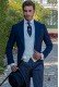 Blau Maßgeschneiderter italienischer Hochzeits Cut mit passender blauer Nadelstreifenhose