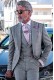Grau & Pink Prinz von Wales-Karo maßgeschneiderter italienischer Hochzeitsanzug