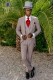 Burgundy houndstooth tailored fit italian men wedding morning suit